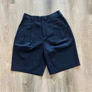 Relaxed Pleated Trouser Shorts in Drapey Twill